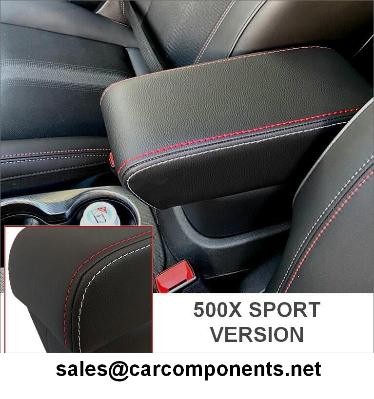 Fiat 500X - bracciolo PREMIUM regolabile in lunghezza con portaoggetti - montaggio ad incastro