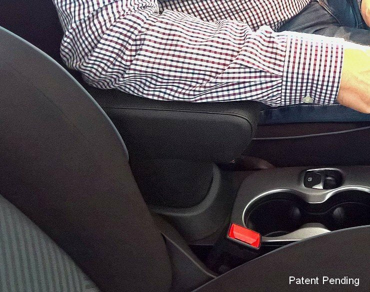 Fiat 500X - bracciolo PREMIUM regolabile in lunghezza con portaoggetti - montaggio ad incastro