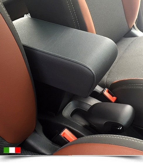 Fiat 500L (2012-05/2017)- bracciolo regolabile in lunghezza con portaoggetti - montaggio ad incastro