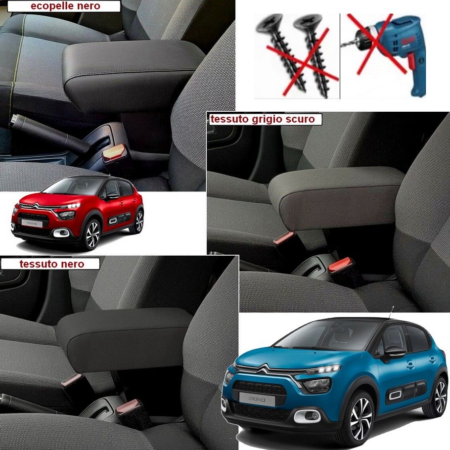 Toyota Aygo X - length adjustable armrest with storage compartment - original point mounting