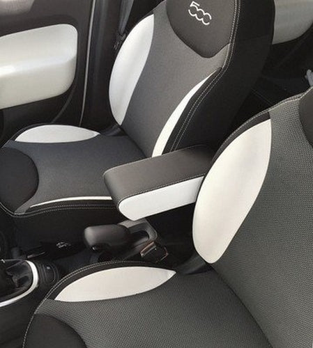 Fiat 500L (2012-05/2017)- bracciolo regolabile in lunghezza con portaoggetti - montaggio ad incastro