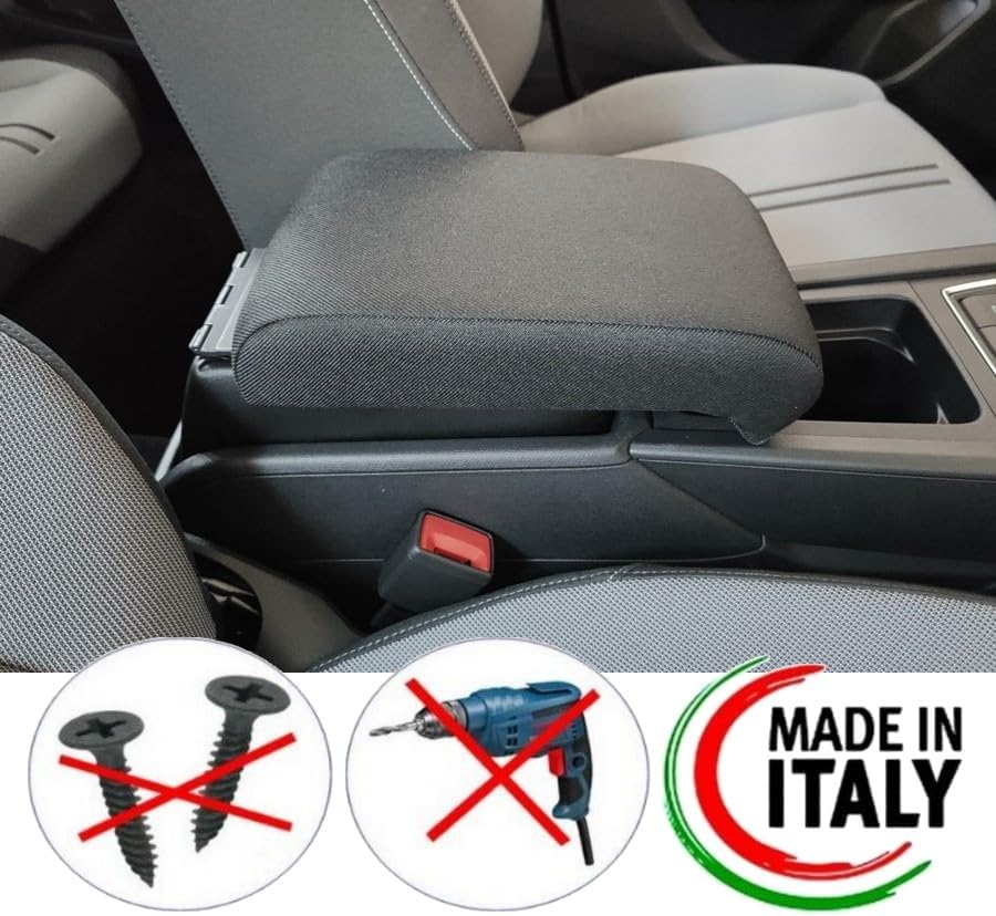 Seat Leon 4° series (from 2020) and Sportstourer - PREMIUM adjustable in length armrest with storage - PLUG-IN fitting