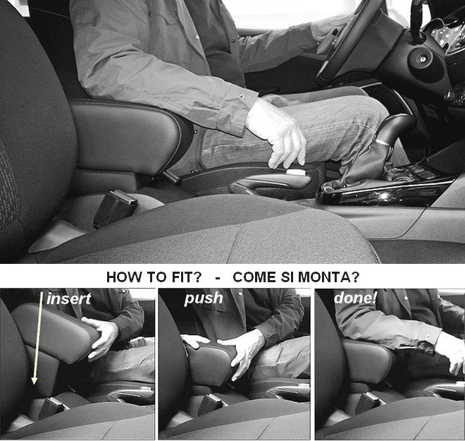 Opel Crossland X - adjustable in length armrest with storage - PLUG-IN fitting