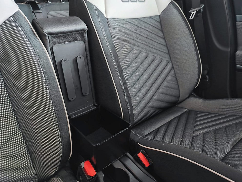 Fiat 600 Hybrid - bracciolo regolabile in lunghezza con portaoggetti - montaggio in punti originali