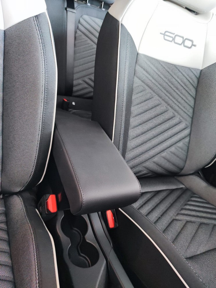 Fiat 600 Hybrid - bracciolo regolabile in lunghezza con portaoggetti - montaggio in punti originali