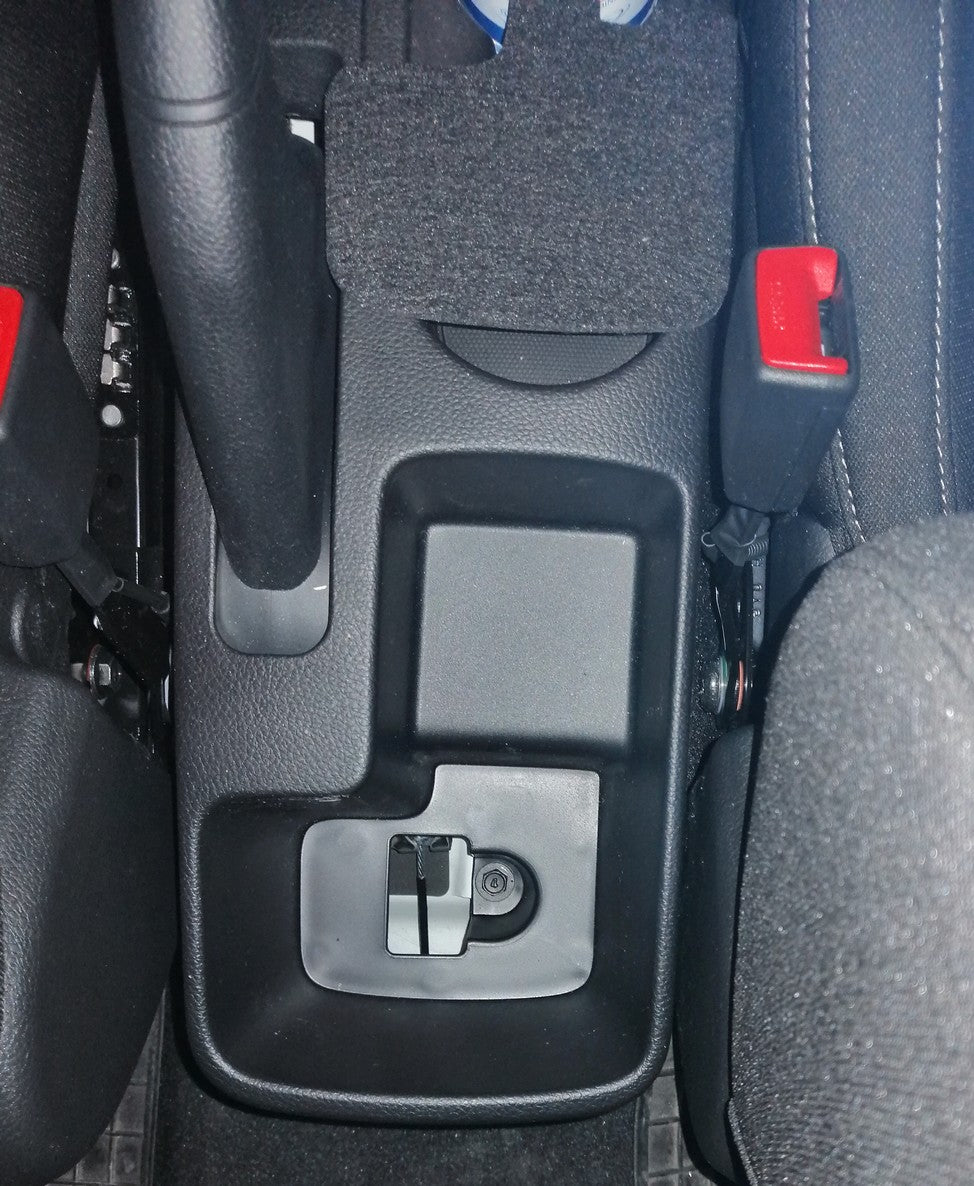 Kia Rio (2017-2023) - adjustable in length armrest with storage - PLUG-IN fitting