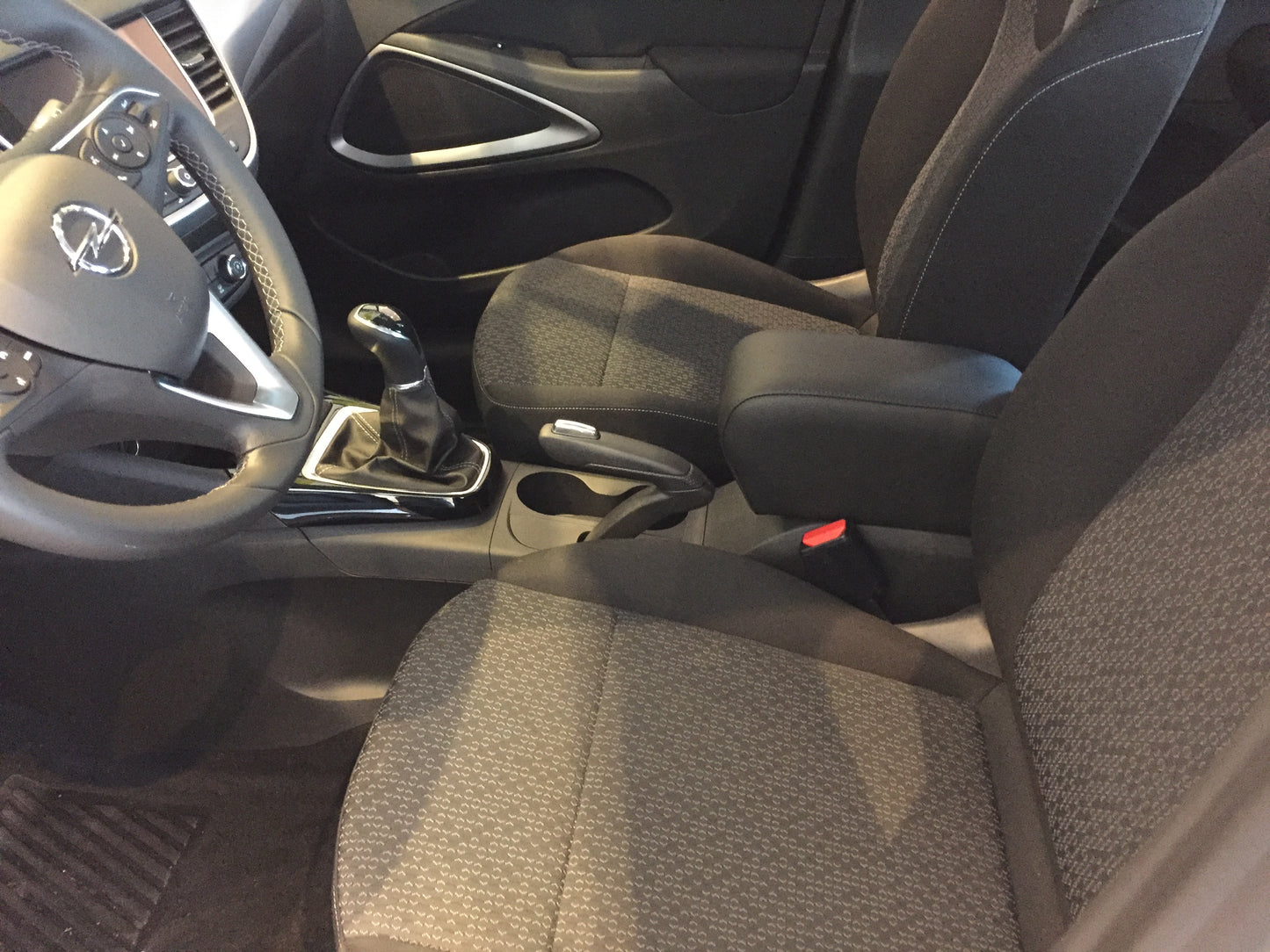 Opel Crossland X - adjustable in length armrest with storage - PLUG-IN fitting
