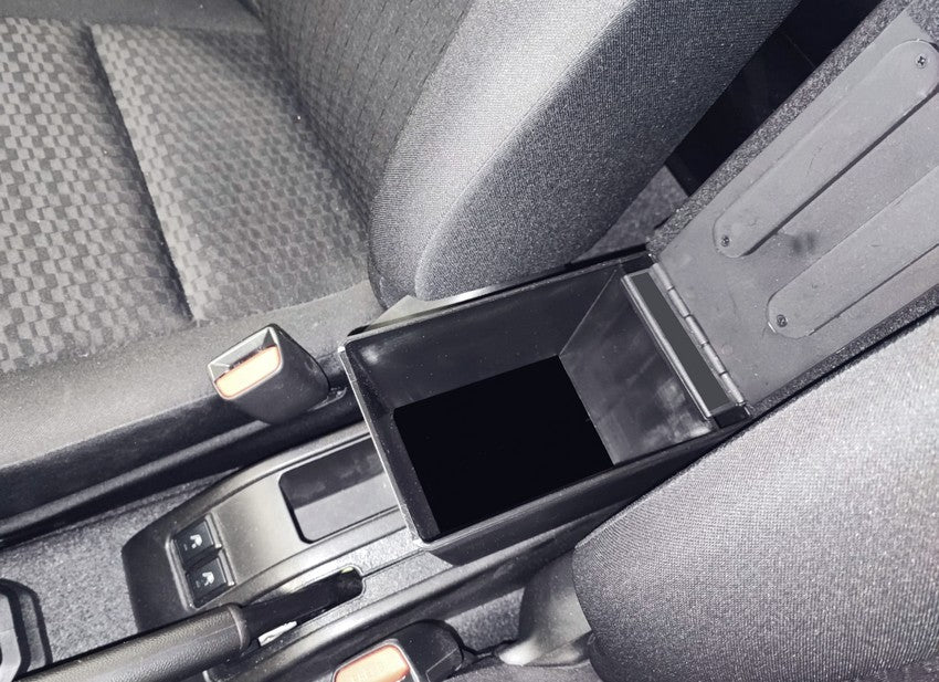Suzuki Jimny (from 2018) - adjustable in length armrest with storage - PLUG-IN fitting