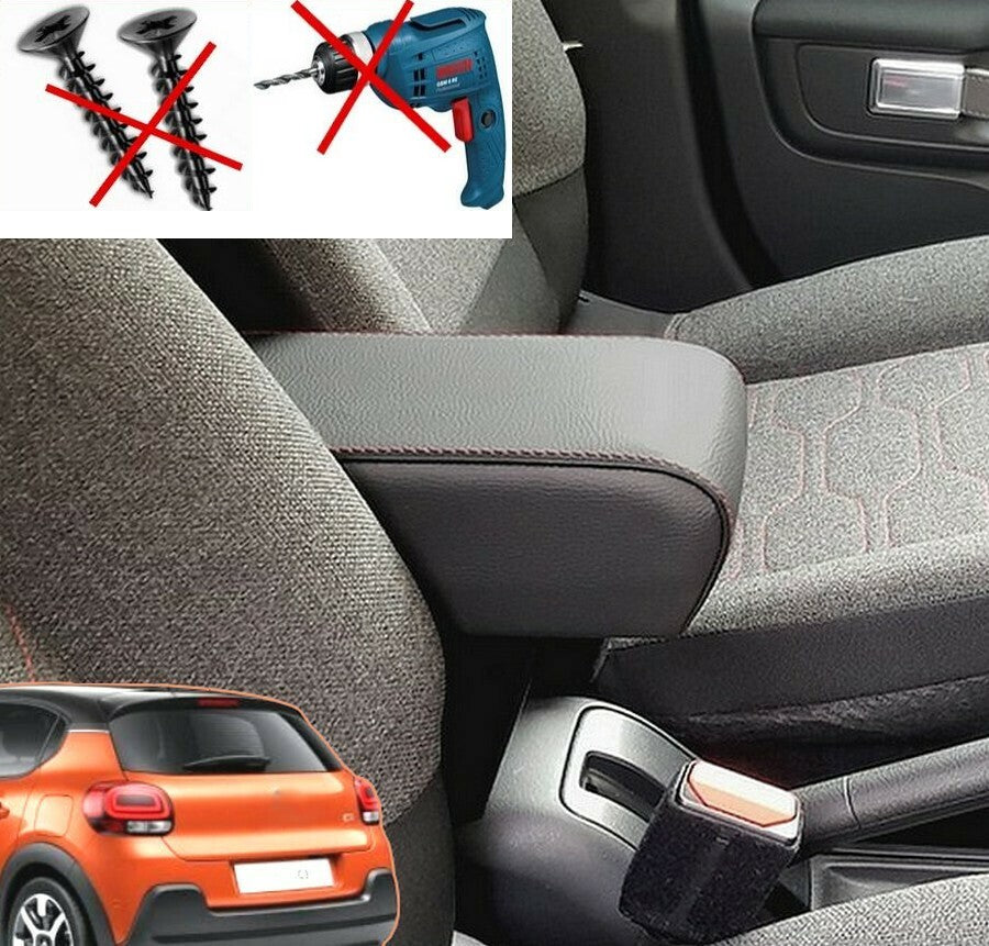 Toyota Aygo X - length adjustable armrest with storage compartment - original point mounting