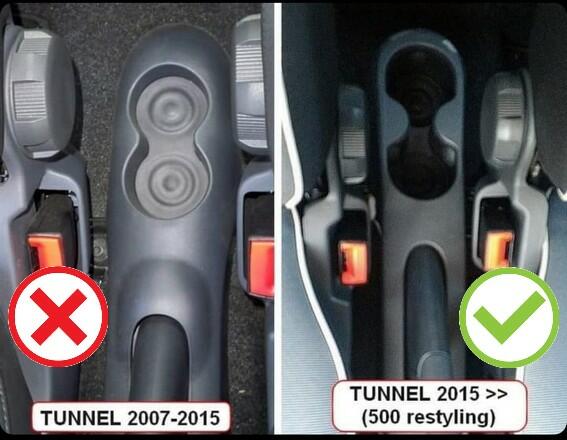Fiat 500 (restyling from 2015>) - PREMIUM adjustable armrest with storage