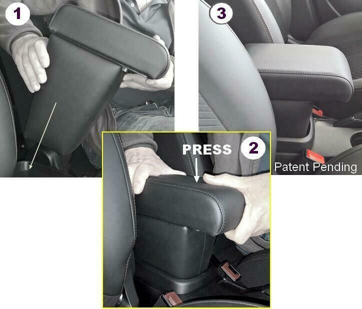 Peugeot 2008 (from 2020&gt;) - length-adjustable armrest with storage compartment - mounting in original points