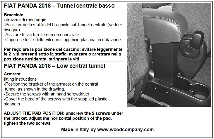 Peugeot 2008 (à partir de 2020&gt;) - accoudoir réglable en longueur avec rangement - fixation dans les points d'origine