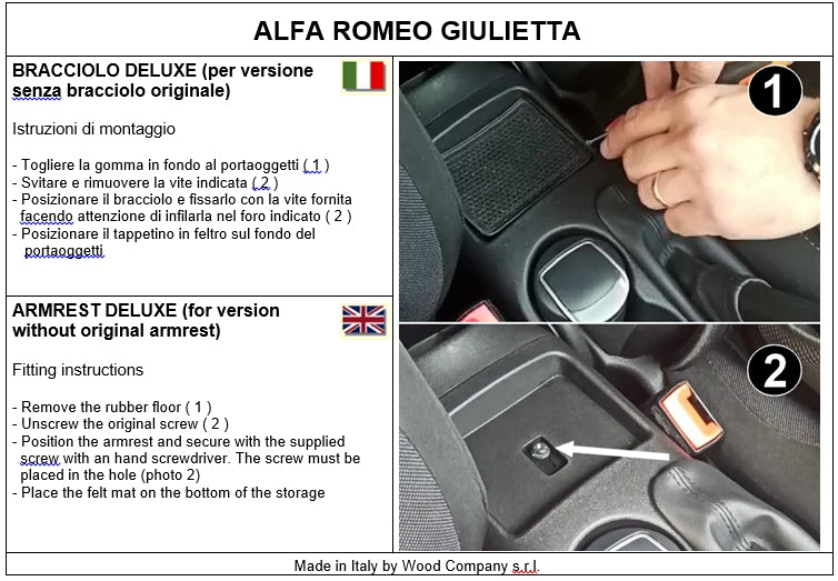 Peugeot 2008 (from 2020&gt;) - length-adjustable armrest with storage compartment - mounting in original points